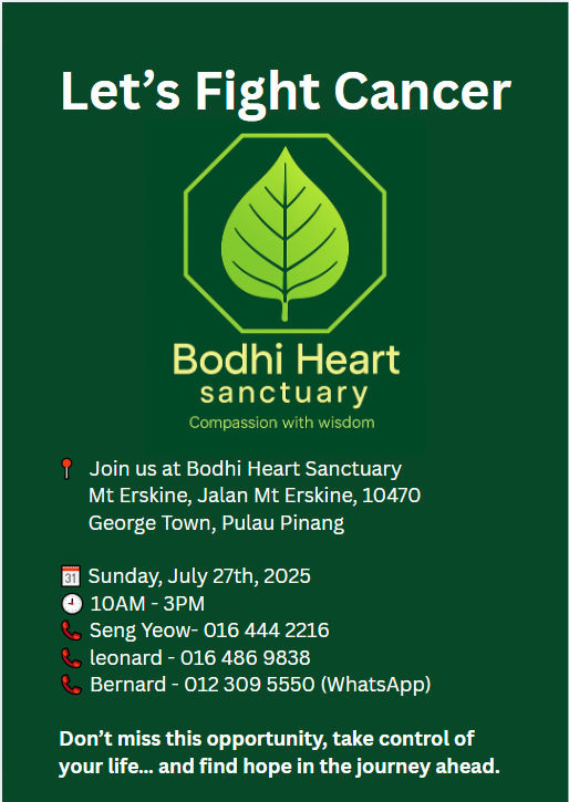 Let’s Fight Cancer – Healing Workshop at Bodhi Heart Sanctuary